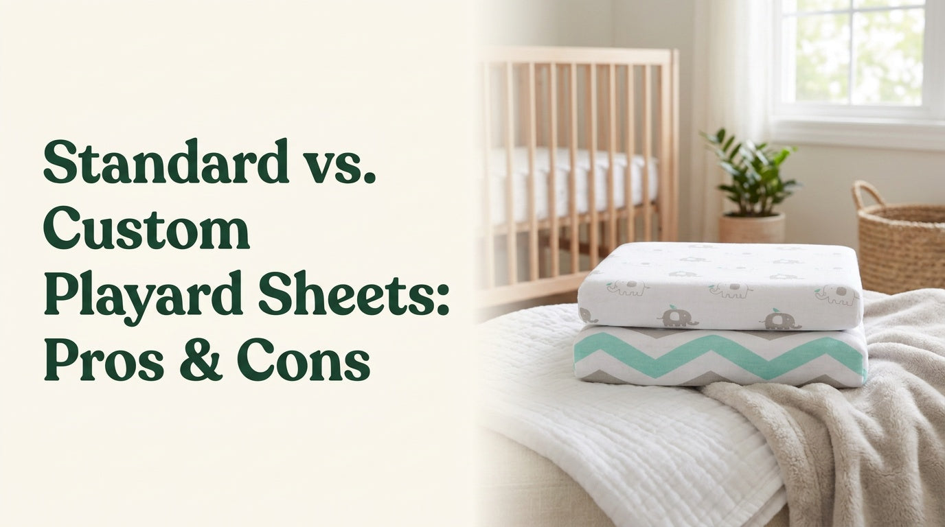 Pros and cons of standard fit vs custom fit playard sheets