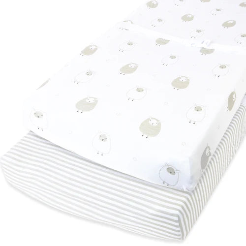 Cotton Jersey Changing Pad Covers (16 x 32 inch) - (2 Pack)