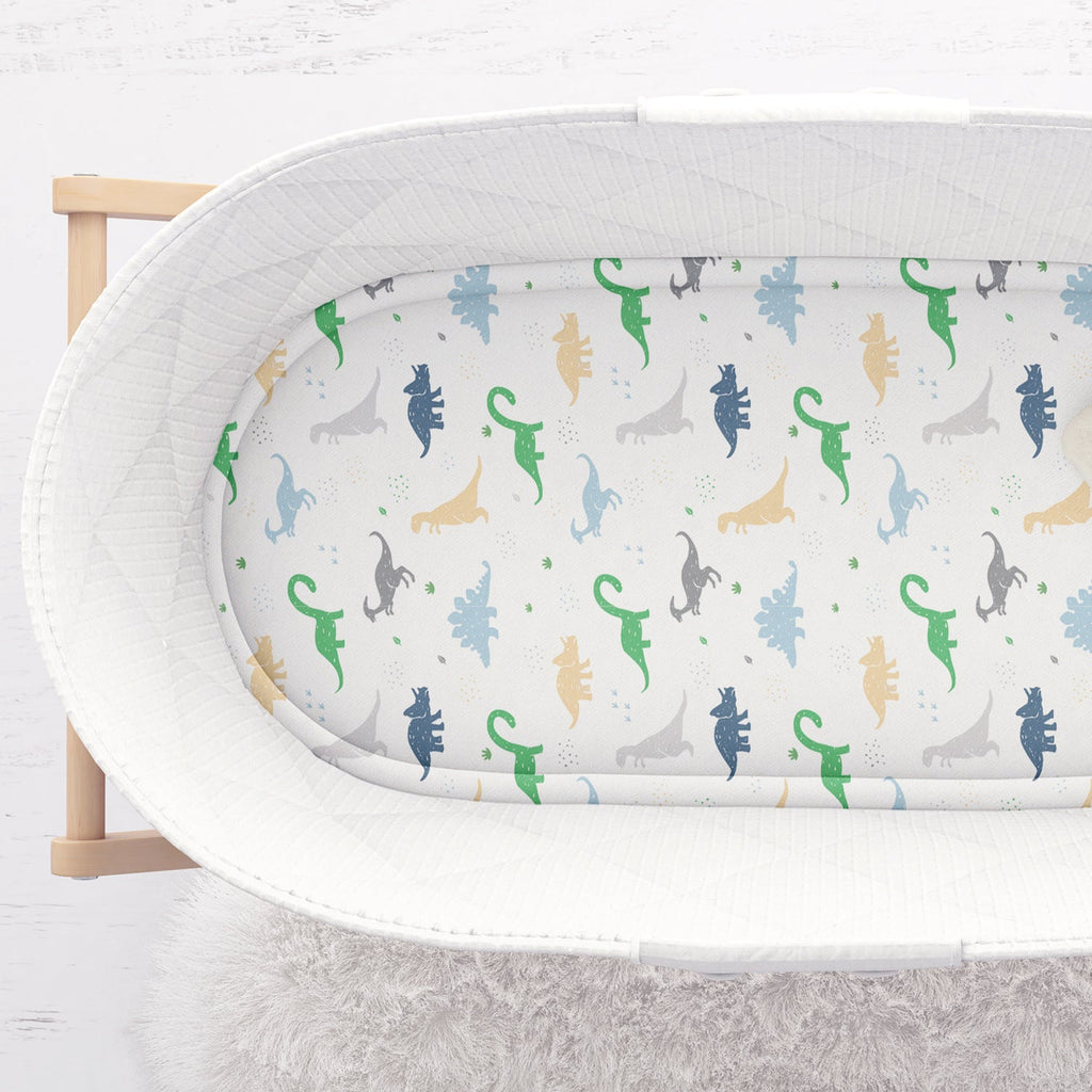 Copy of Cotton Jersey Bassinet Fitted Sheets – Dinosaurs