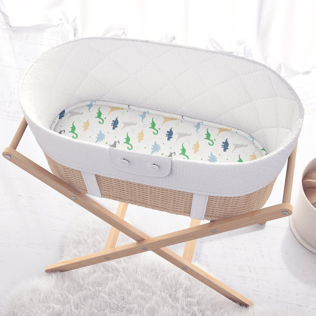 Copy of Cotton Jersey Bassinet Fitted Sheets – Dinosaurs