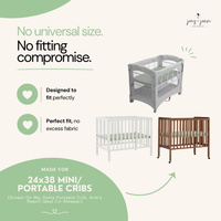 24" x 38" - Mini Crib Sheets