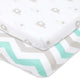 Fitted Travel Crib Sheets for Baby Bjorn Travel Crib Light (24 x 42 Inch) Grey & Green (2 Pack)