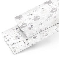 Changing Pad Covers for Baby Diaper Changing Table Pad (16x32 inch) – Grey White Elephant, Star, Cloud, Moon, Owl (2 Pack)