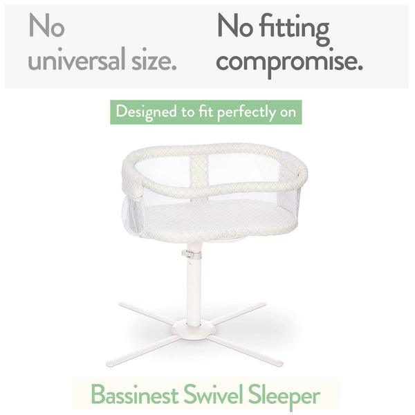 Bassinet Fitted Sheets for Halo Bassinet Swivel Sleeper Mattress – Cream + Brown (2 Pack)