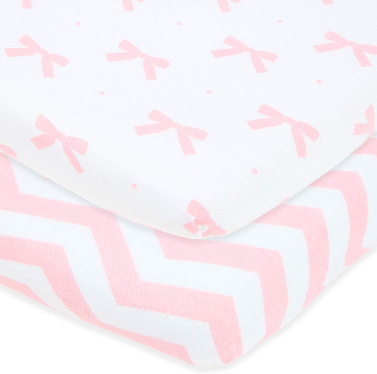 Fitted Sheets for Graco Pack n Play Playard Crib and Other (27 x 39 Inch) Playpen Mattress – (2 Pack)