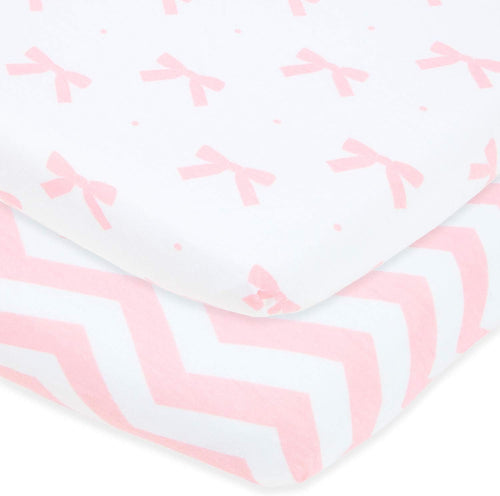 Fitted Sheets for Graco Pack n Play Playard Crib and Other (27 x 39 Inch) Playpen Mattress – (2 Pack)
