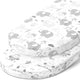 Moses Basket Fitted Sheets for (11 x 29 Inch) Oval Bassinet Mattress – Grey Owls and Elephants (2 Pack)
