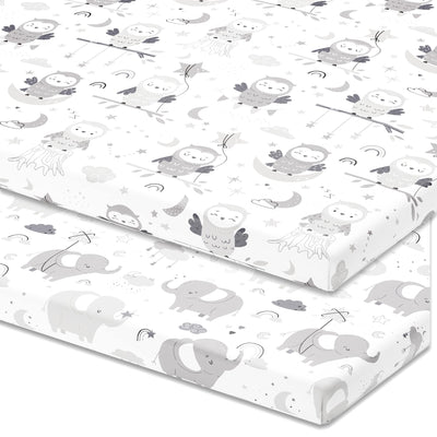 Bassinet Fitted Sheets for Chicco LullaGo Anywhere, 14 x 29 Mattress Pad (2 Pack)