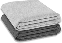 Cotton Jersey Fitted Sheets for Standard Cribs and Toddler Beds (28 x 52 inch)  – Heather Grey (2 Pack)