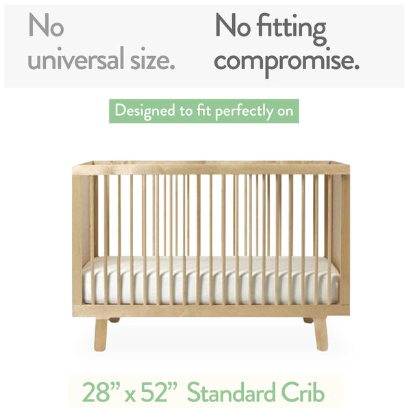 Fitted Sheets for 28 x 52 Standard Crib Mattress and Toddler Bed – Dusty Blue + Navy (2 Pack)