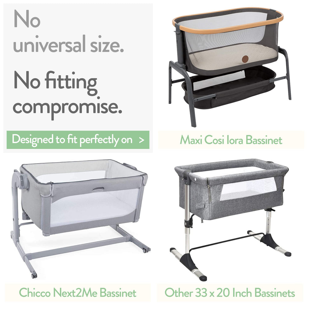 Fitted Sheets for Maxi COSI Iora Bedside Bassinet (33 x 20 Inch) – Cre – Joey + Joan