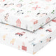 Fitted Sheets for Mini Portable Cribs Including Dream on Me, Delta Porta Crib and Arms Reach Ideal Cosleeper (24 x 38 inch)  – Farm Animals (2 Pack)