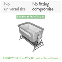 Fitted Sheets for Cowiewie Bedside Sleeper Bassinet (19 x 32 inch) – Beige + Rusty Brown (2 Pack)