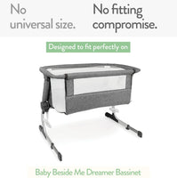 Fitted Sheets for Baby Delight Beside Me Dreamer Bassinet & Bedside Sleeper  (33 x 20 inch) – Muted Pink + Soft Pink (2 Pack)