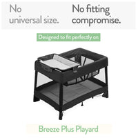 Fitted Sheets for 4moms Breeze Plus Playard & Breeze Go Playard (30 x 43 Inch) - Grey Elephants and Owls (2 Pack)
