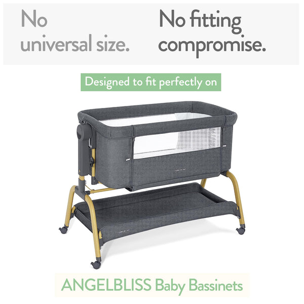 Waterproof Bassinet Mattress Pad Cover Compatible with ANGELBLISS Baby Bassinet – 2 Pack Quilted Mattress Protector – 21" x 33"