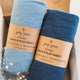 Fitted Sheets for Baby Bjorn Travel Crib Light (24 x 42 Inch) - Dusty Blue + Navy (2 Pack)