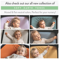Fitted Sheets for Baby Bjorn Travel Crib Light (24 x 42 Inch) - Dusty Blue + Navy (2 Pack)
