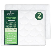 Waterproof Mattress Pad Cover for Chicco Lullago Anywhere (14 x 30 inch) - 2 Pack