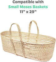 Moses Basket Fitted Sheets for (11 x 29 Inch) Oval Bassinet Mattress – Grey Owls and Elephants (2 Pack)