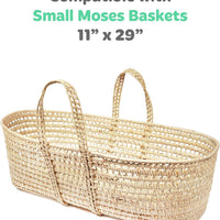 Moses Basket Fitted Sheets for (11 x 29 Inch) Oval Bassinet Mattress – Grey Owls and Elephants (2 Pack)