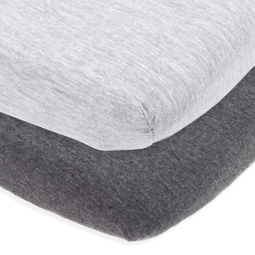 Fitted Travel Crib Sheets for Guava Lotus, Travel Crib Light Playard – Heather Grey (2 Pack)