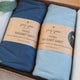 Fitted Sheets for Chicco Lullago Anywhere Bassinet (14 x 30 inch) - Dusty Blue + Navy (2 Pack)