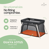 Fitted Sheets for Guava Lotus Travel Crib 24 x 42 Inch Travel Light Playard Mattress – Mustard Yellow + Burnt Orange (2 Pack)