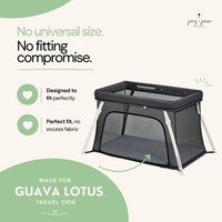 Fitted Sheets for Guava Lotus Travel Crib 24 x 42 Inch Travel Light Playard Mattress – Light + Dark Grey (2 Pack)