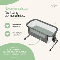 Fitted Sheets for Baby Delight Beside Me Dreamer Bassinet & Bedside Sleeper  (33 x 20 inch) – Light + Dark Sage Green (2 Pack)