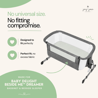 Fitted Sheets for Baby Delight Beside Me Dreamer Bassinet & Bedside Sleeper  (33 x 20 inch) – (2 Pack)