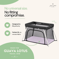 Fitted Sheets for Guava Lotus Travel Crib 24 x 42 Inch Travel Light Playard Mattress – Pale Pink + Lilac (2 Pack)