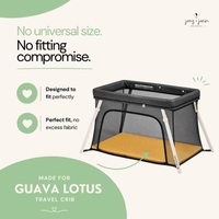 Fitted Sheets for Guava Lotus Travel Crib 24 x 42 Inch Travel Light Playard Mattress – Mustard Yellow + Burnt Orange (2 Pack)