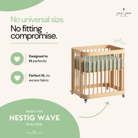 Fitted Sheets for Nestig Wave Mini Crib (20 x 30 Inch) – 2 Pack