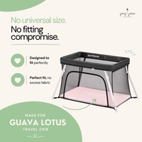 Fitted Sheets for Guava Lotus Travel Crib 24 x 42 Inch Travel Light Playard Mattress – Pale Pink + Lilac (2 Pack)