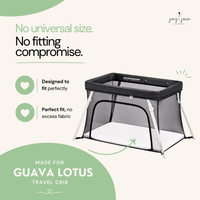 Fitted Sheets for Guava Lotus Travel Crib 24 x 42 Inch Travel Light Playard Mattress – White (2 Pack)