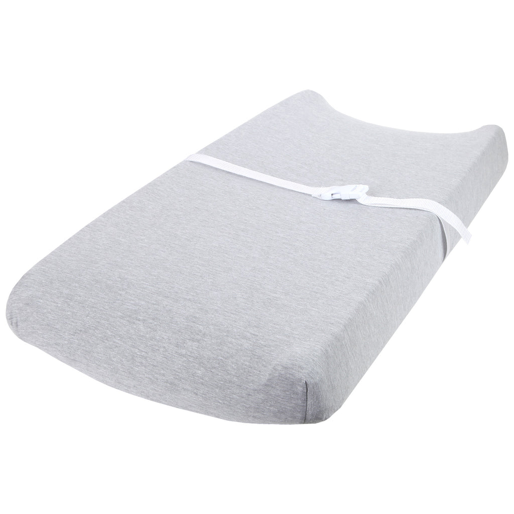 Cotton Jersey Changing Pad Covers, 2 Pack – Heather Grey