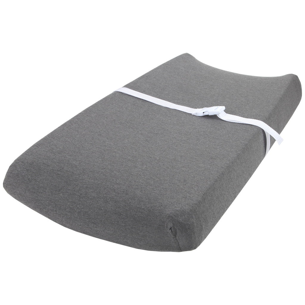 Cotton Jersey Changing Pad Covers, 2 Pack – Heather Grey