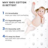 Fitted Sheets for Cowiewie Bedside Sleeper Bassinet (19 x 32 inch)- Stripes & Lamb (2 Pack)
