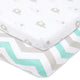 Fitted Sheets for Graco Pack n Play Playards (24 x 38 inch) - Grey Elephants & Chevron (2 Pack)