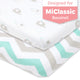 Fitted Sheets for MiClassic All mesh 2in1 Stationary & Rock Bassinet (21 x 36 inch) - Grey Elephants and Chevrons (2 Pack)