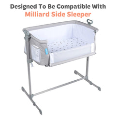 Cotton Jersey Bedside Sleeper Fitted Sheets – Heather Grey, Dark