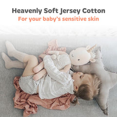 Cotton Jersey Bedside Sleeper Fitted Sheets – Heather Grey, Light