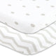 Fitted Sheets for Cradles Cosleepers Arms Reach and Ingenuity (18 x 36 inch) - Polka Dots and Chevrons (2 Pack)