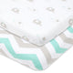 Fitted Sheets for Cradles Cosleepers Arms Reach and Ingenuity (18 x 36 inch) - Elephants and Chevrons (2 Pack)