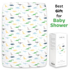 Cotton Jersey Fitted Playard Sheets – Dinosaurs