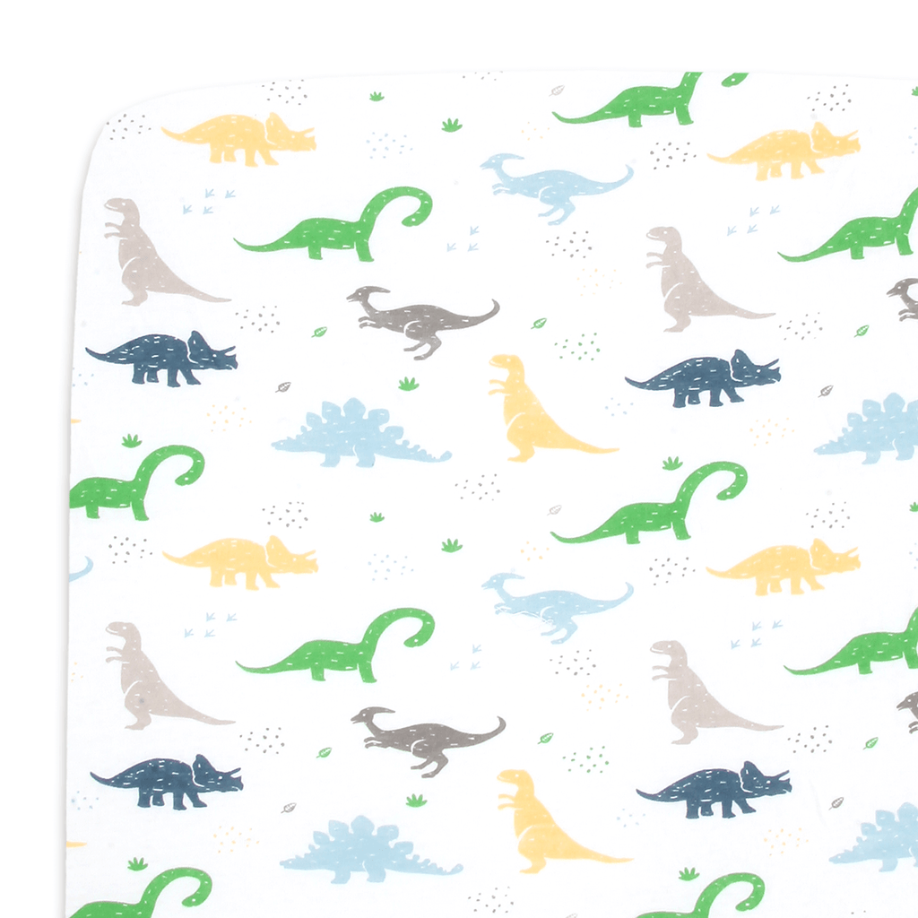 Cotton Jersey Fitted Playard Sheets – Dinosaurs