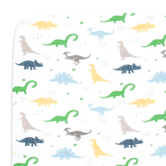 Cotton Jersey Fitted Playard Sheets – Dinosaurs