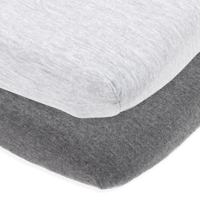 Fitted Sheets for Cradles Cosleepers Arms Reach and Ingenuity (18 x 36 inch) - Heather Grey (2 Pack)