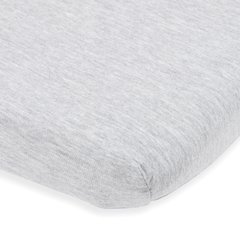 Cotton Jersey Fitted Playard Sheets, 2 Pack – Heather Grey